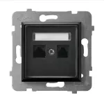 ARIA Gniazdo komputerowe podwójne, kat. 5e MMC - kolor czarny metalik