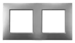 ARIA Ramka podwójna do łączników IP-44 - kolor srebro