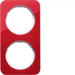 R.1 Ramka 2-krotna, akryl czerwony przezroczysty/biały