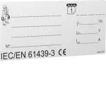 Tabliczka znamionowa IEC/EN 61439-3 (10 szt.)