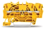 3-przewodowa złączka przelotowa 2,5 mm², żółta 2002-1306