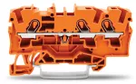 3-przewodowa złączka przelotowa 4 mm², pomarańczowa 2004-1302