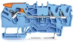 3-przewodowa złączka przelotowa z dźwignią i Push-in CAGE CLAMP® 2,5 mm², niebieska