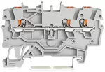 3-przewodowa złączka przelotowa z przyciskiem 1mm², szara