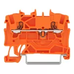 Złączka przelotowa 2-przewodowa z przyciskami 1,5 mm², pomarańczowy