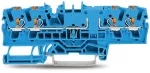 4-przewodowa złączka przelotowa z przyciskiem 2,5 mm², niebieski 2202-1804