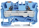 2-przewodowa złączka przelotowa z przyciskiem 6 mm², niebieska