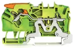 2-przewodowa złączka PE z dźwignią i Push-in CAGE CLAMP® 2,5 mm², żółto-zielony