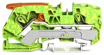 2-przewodowa złączka PE z dźwignią i Push-in CAGE CLAMP® 10 mm², żółto-zielony