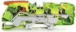 3-przewodowa złączka PE z dźwignią i Push-in CAGE CLAMP® 16 mm², żółto-zielony