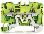 2-przewodowa złączka PE z przyciskiem 4 mm², żółto-zielony