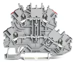 Złączka dwupiętrowa przelotowa/przelotowa, szara 2000-2201/352-000