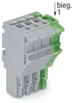 1-przewodowe gniazdo Push-in CAGE CLAMP®, szary/żółto-zielony 2022-104/000-036