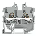 2-przewodowa złączka przelotowa mini Z otworem montażowym 1mm², szara 2050-1201