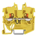 Złączka przelotowa Mini 2-przewodowa z przyciskami 1mm², żółty 2250-1206