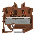 Złączka przelotowa Mini 2-przewodowa z przyciskami 2,5 mm², brązowy 2252-1201/000-014
