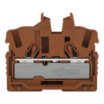 Złączka przelotowa Mini 2-przewodowa z otworem montażowym 2,5 mm², brązowy 2052-301/000-014