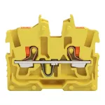 Złączka przelotowa Mini 2-przewodowa z przyciskami 1mm², żółty 2250-306
