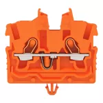 Złączka przelotowa Mini 2-przewodowa z otworem montażowym 1mm², pomarańczowy 2050-312