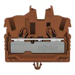 Złączka przelotowa Mini 2-przewodowa z otworem montażowym 2,5 mm², brązowy 2052-311/000-014