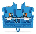 2-przewodowa złączka przelotowa mini z przyciskiem 1mm², niebieski 2250-314