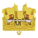 Złączka przelotowa Mini 2-przewodowa z przyciskami 1mm², żółty 2250-316