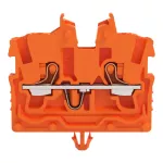 Złączka przelotowa Mini 2-przewodowa z przyciskami 1mm², pomarańczowy 2250-312