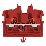 Złączka przelotowa Mini 2-przewodowa z przyciskami 1mm², czerwony 2250-313