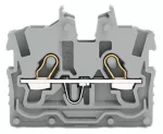 2-przewodowa złączka przelotowa mini Z otworem montażowym 1mm², szara 2050-321