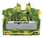 2-przewodowa złączka przelotowa mini; Z otworem montażowym 2,5 mm², żółto-zielony 2052-327
