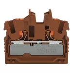 Złączka przelotowa Mini 2-przewodowa z przyciskami 2,5 mm², brązowy 2252-321/000-014