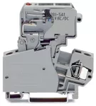 2-przewodowa złączka bezpiecznikowa z uchylną podstawką bezpiecznika, szara 281-623/281-541