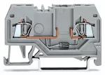 Złączka do zabudowy elementów 2-przewodowe, szara 279-915/281-411