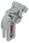 Moduł wewnętrzny 1-przewodowe gniazdo konstrukcja kątowa, CAGE CLAMP®, 4mm2, szary