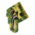 Moduł wewnętrzny 1-przewodowe gniazdo konstrukcja kątowa, CAGE CLAMP®, 4mm2, żółto-zielony