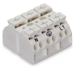 4-przewodowy blok zasilający 3-bieg., biały 862-8603