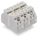 4-przewodowy blok zasilający 3-bieg., biały 862-9603