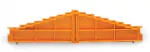 8-piętrowa ścianka końcowa 0-1-2-3-4-5-6-7--7-6-5-4-3-2-1-0 gr. 7,62 mm, pomarańczowa