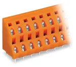 2-piętrowa złączka do płytek drukowanych 2,5 mm² RM 7,62 mm 4-bieg, pomarańczowa 736-602