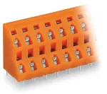 2-piętrowa złączka do płytek drukowanych 2,5 mm² RM 7,62 mm 6-bieg, pomarańczowa 736-653