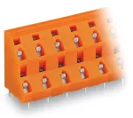 2-piętrowa złączka do płytek drukowanych 2,5 mm² RM 10,16 mm 4-bieg, pomarańczowa 736-852