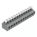 Złączka do płytek drukowanych przycisk 1,5 mm² RM 5/5,08 mm 12-bieg, szara