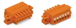 1-przewodowe gniazdo przycisk Push-in CAGE CLAMP®, pełna ochrona przed błędnym wetknięciem, pomarańczowa 2734-203/031-000