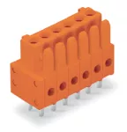 Gniazdo THT Pin lutowniczy 0,9 x 0,9 mm konstrukcja prosta, pomarańczowe 734-502
