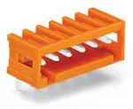 Wtyk THT Pin lutowniczy 1,0 x 1,0 mm konstrukcja kątowa, pomarańczowy 734-262