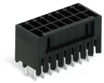 Wtyk THT, 2-rzędowy Pin lutowniczy 0,8 x 0,8 mm konstrukcja prosta, czarny 713-1403