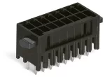 Wtyk THT 2-rzędowy pin lutowniczy 0,8 x 0,8 mm konstrukcja prosta, czarny 713-1402/037-000