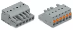1-przewodowe gniazdo przycisk Push-in CAGE CLAMP®, szara 2231-105/026-000