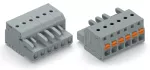 1-przewodowe gniazdo przycisk Push-in CAGE CLAMP®, szara 2231-102/102-000