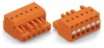 1-przewodowe gniazdo przycisk Push-in CAGE CLAMP®, pomarańczowa 2231-302/026-000